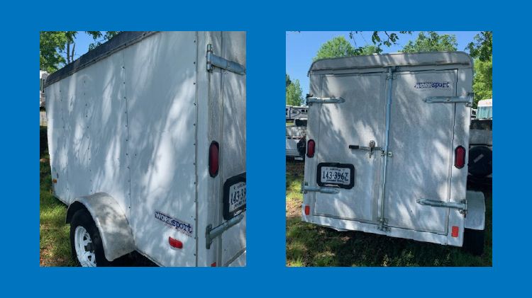 6. 15ft. White Work Sport Enclosed Trailer
