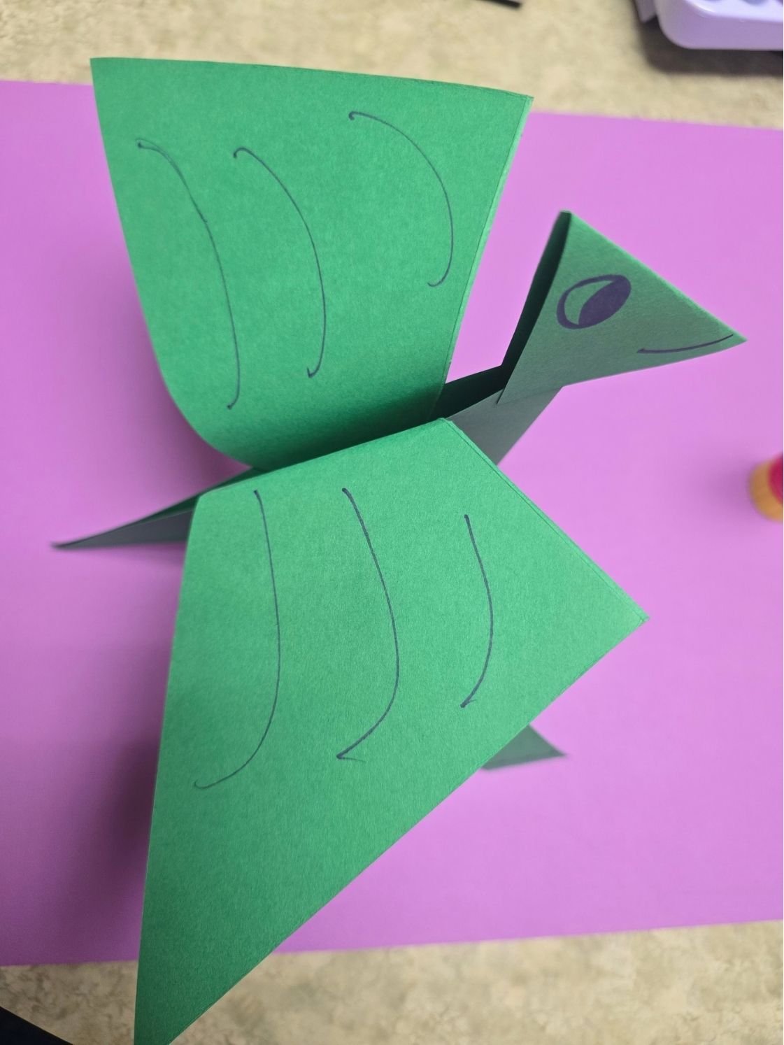 pterodactyl made of paper